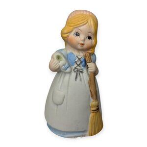 Vintage Jasco Adorabelles Ceramic Bisque Bell Figure 4 1/2" Tall